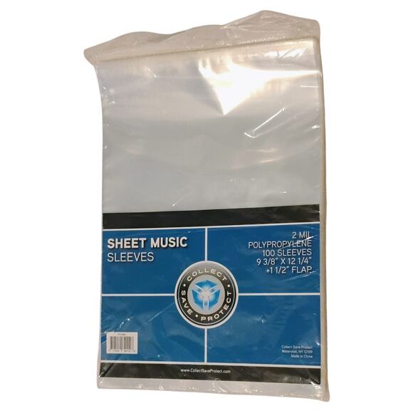 Collect Save Protect Sheet Music Sleeves - 2 mil Polypropylene - Picture 1 of 3